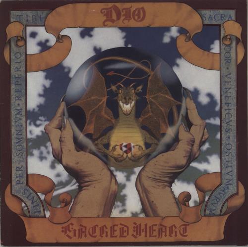 Dio Sacred Heart UK vinyl LP album (LP record) (601)
